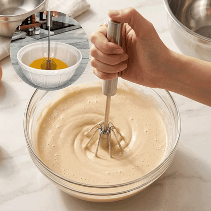 👍 Automatic Eggbeater Easy Whisk – Effortless Push & Spin Mixing