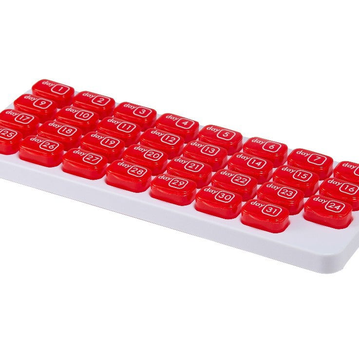 💊 31-Day Monthly Pill Organizer with Easy-Open Lids & Removable Daily Pods🔥