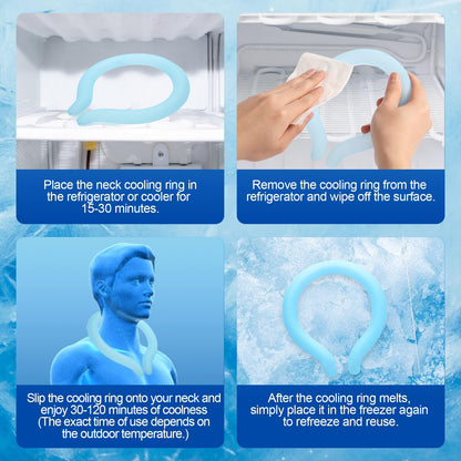 🧊Reusable Cooling Neck Ring – Long-Lasting Sweat-Free Relief❄️