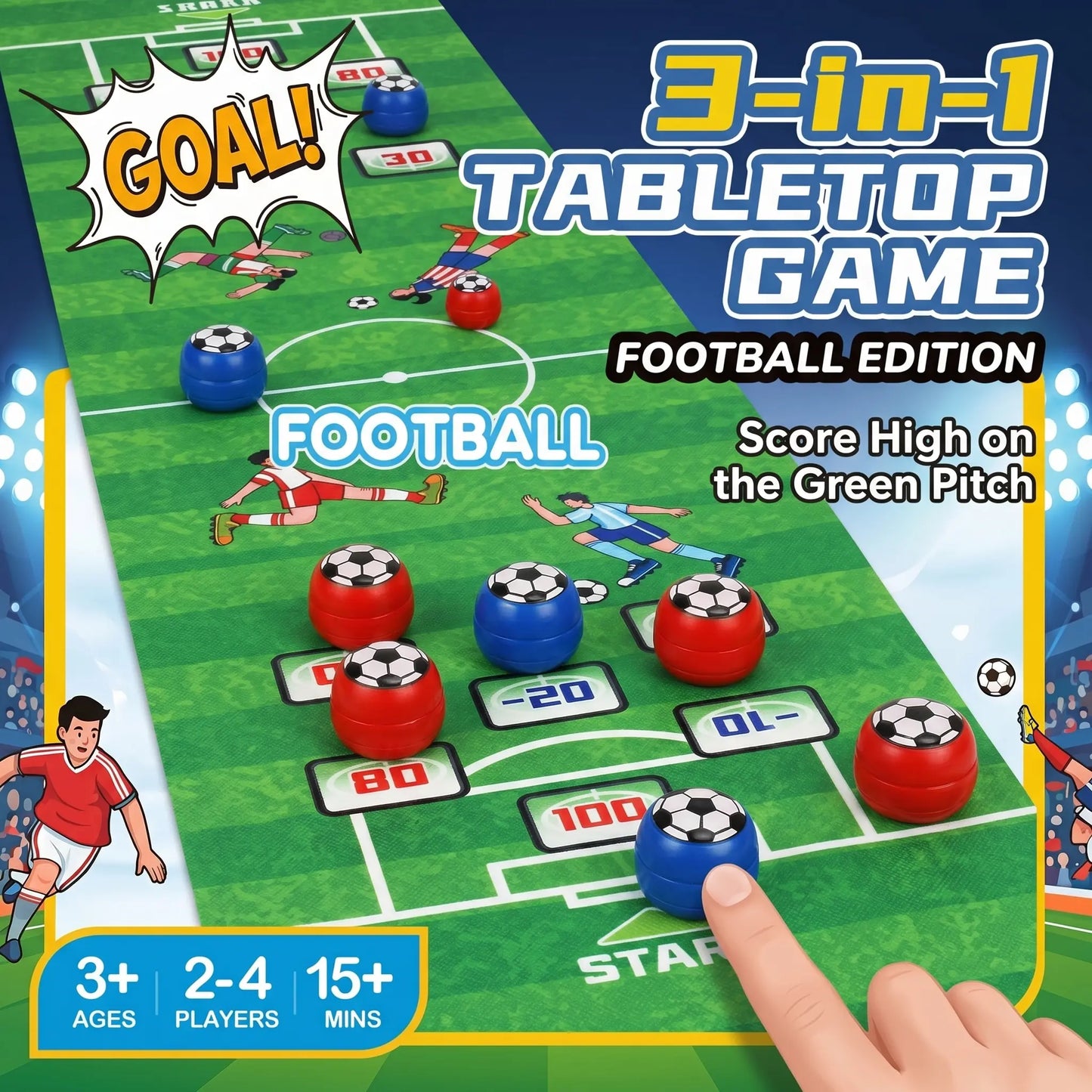 🔥2026 Hot Sale 50% OFF!🎉 3-in-1 Desktop Sports Game Set