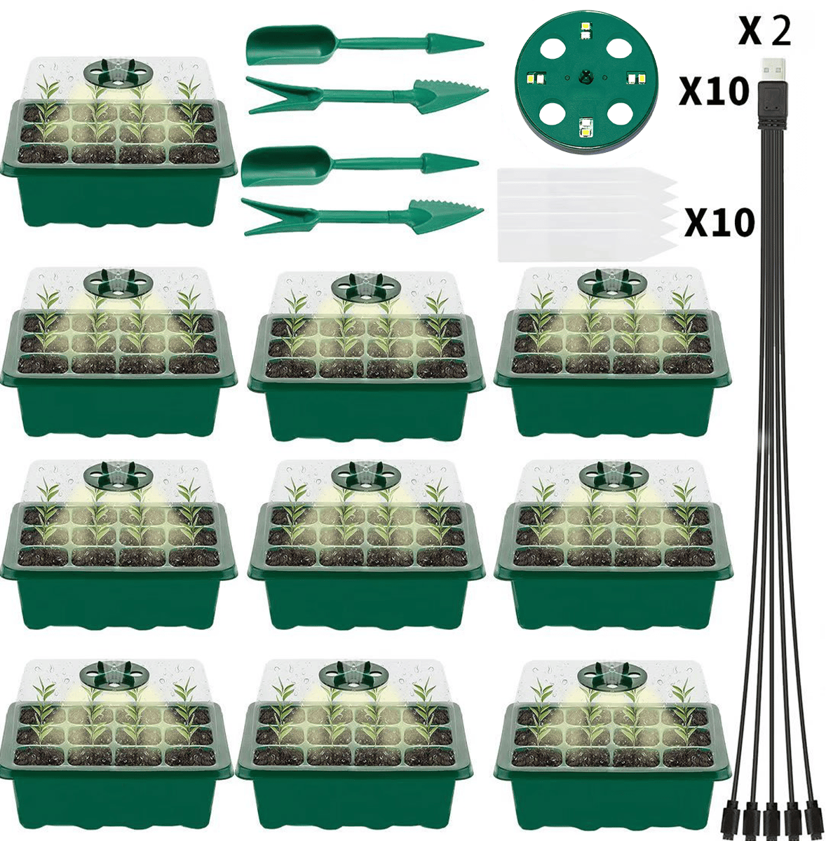 Last day Only $4.33 each - Adjustable Humidity Seed Starter Trays