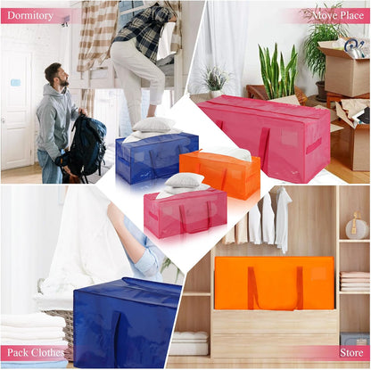 🏆Flash Sale⚡Heavy-Duty Moving Bags with Reinforced Handles - Extra Large Storage Laundry Bags for Clothes, Toys, Blankets