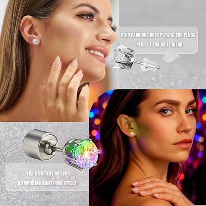 💎✨Light-Up LED Stud Earrings – Dazzling Glow for Parties & Festivals