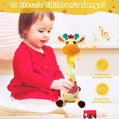 🎄Christmas Hot Sale⚡ 50K+ SOLD! Almost Gone-💥🎉 Best-Selling Musical Giraffe Toy – Sings, Dances & Repeats What You Say! 🦒🎵🗣️