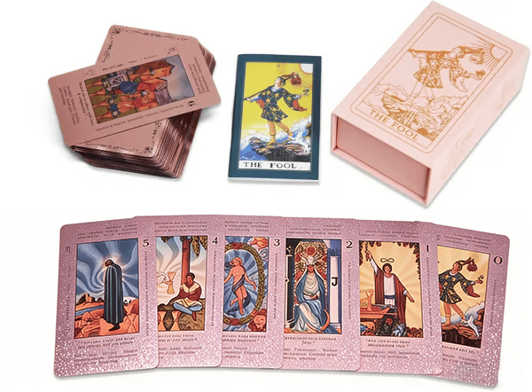 🔥Witchy Cauldron Rose Gold Tarot Cards with Guide Book