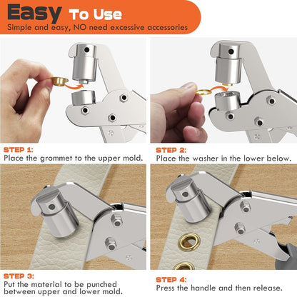 🔥 Heavy-Duty Professional Grommet Kit – Complete Eyelet Setting Tool Set