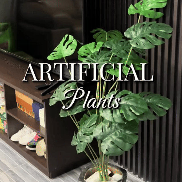 ⏰ 75% OFF Today 🌿 Artificial Monstera & Banana Leaf Plant Pot– Lush Tropical Decor ✨