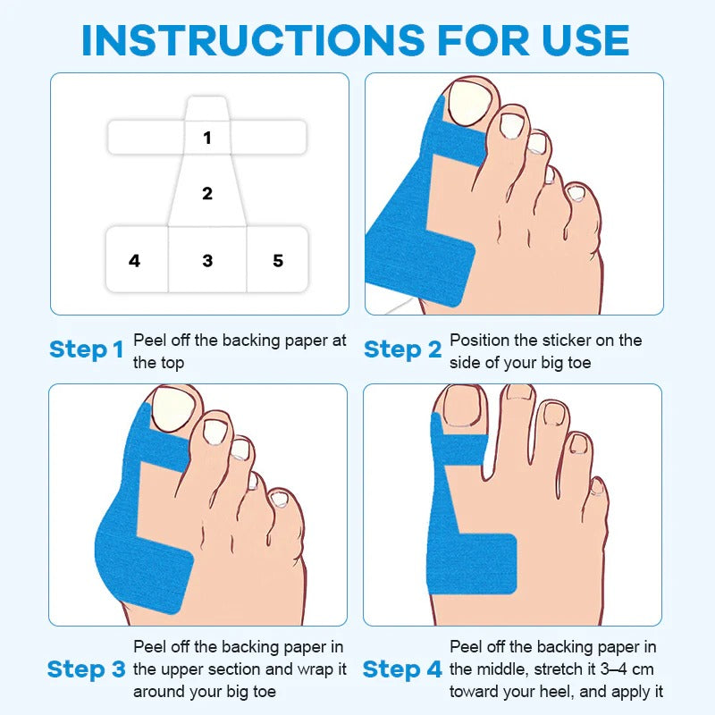 🔥LAST DAY 50% OFF - 👣Pre-cut Hallux Valgus Corrector Kinesiology Tape -Bestseller