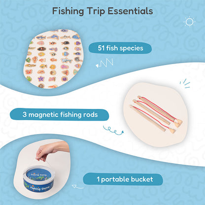 🥳💞60K+ SOLD!🎣 Magnetic Wooden Fishing Game – Fun Ocean Adventure & Early Learning Toy