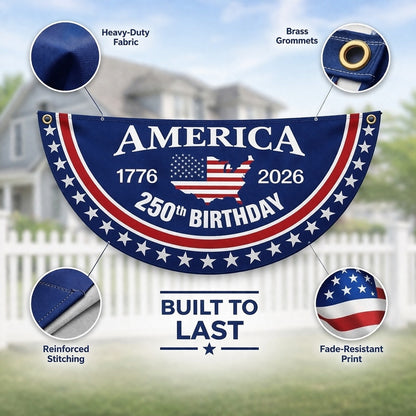 🦅🎆 Patriotic Best Seller  USA 250th Anniversary Flag Banner – Honor the American Spirit
