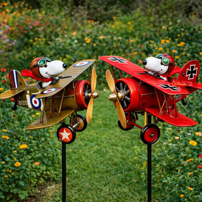 🌬️🦅250th USA Pilot Windmill Decor – Vintage Metal Garden Art Ornament