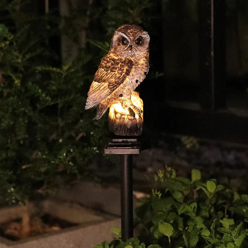 🦉🌙 Solar Owl LED Garden Light – Waterproof Outdoor Accent Lighting