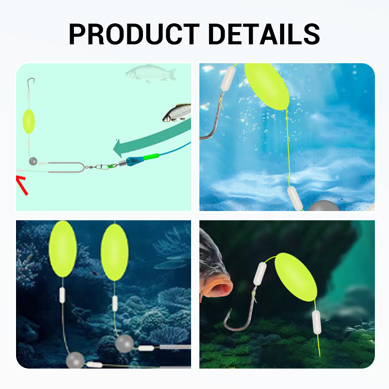 🎣🔥 Upgraded Double-Hook Floating Bottom Rig – Anti-Tangle Design & Higher Hook-Up Success Rate