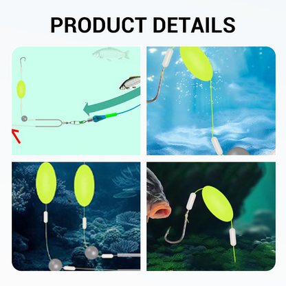 🎣🔥 Upgraded Double-Hook Floating Bottom Rig – Anti-Tangle Design & Higher Hook-Up Success Rate