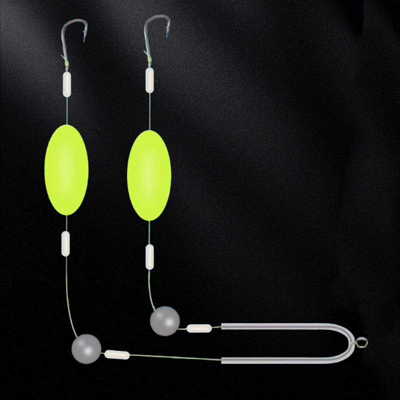 🎣🔥 Upgraded Double-Hook Floating Bottom Rig – Anti-Tangle Design & Higher Hook-Up Success Rate