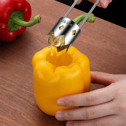 🥳💞50K+ SOLD!🍎 Stainless Steel Fruit Corer Tool – Sharp, Durable & Easy Core Removal