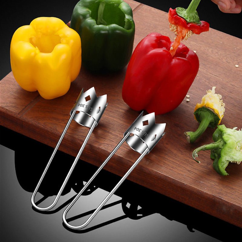 🥳💞50K+ SOLD!🍎 Stainless Steel Fruit Corer Tool – Sharp, Durable & Easy Core Removal