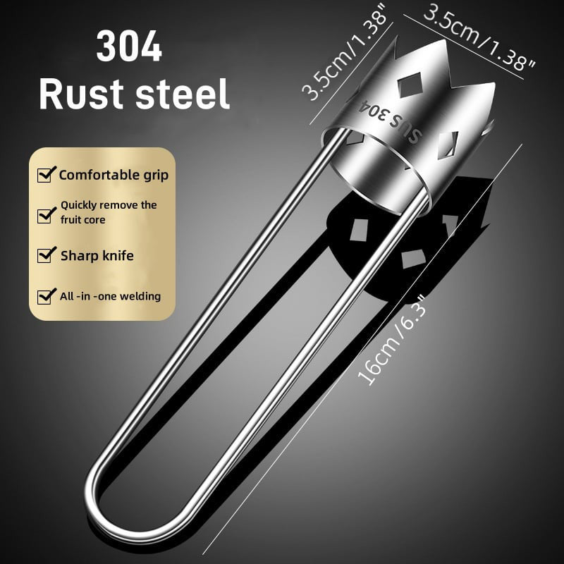 🥳💞50K+ SOLD!🍎 Stainless Steel Fruit Corer Tool – Sharp, Durable & Easy Core Removal