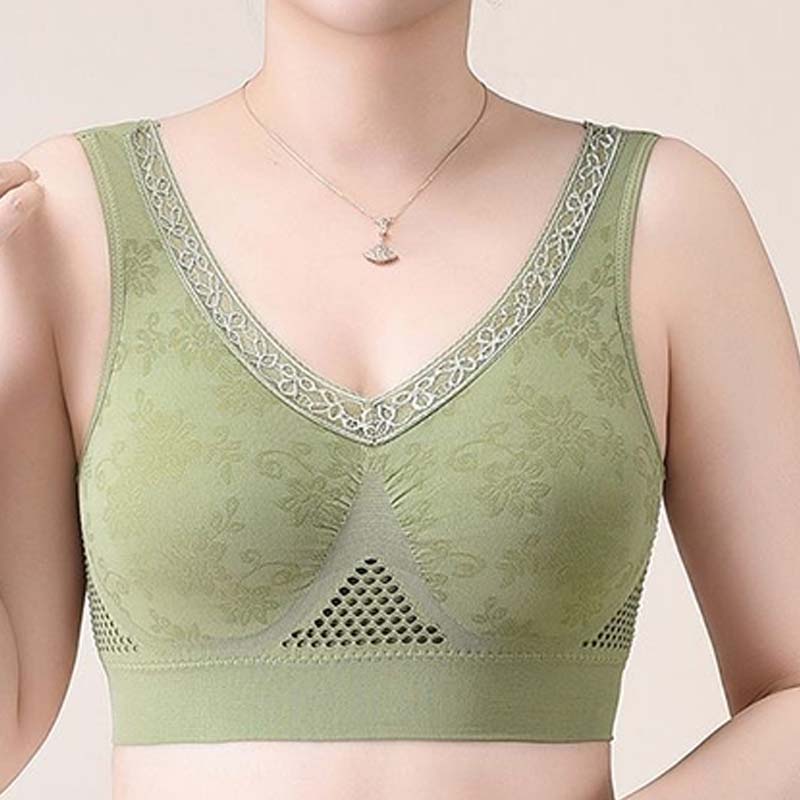 💖 High-Support Seamless Wireless Lace Bra – Comfort & Natural Lift ✨