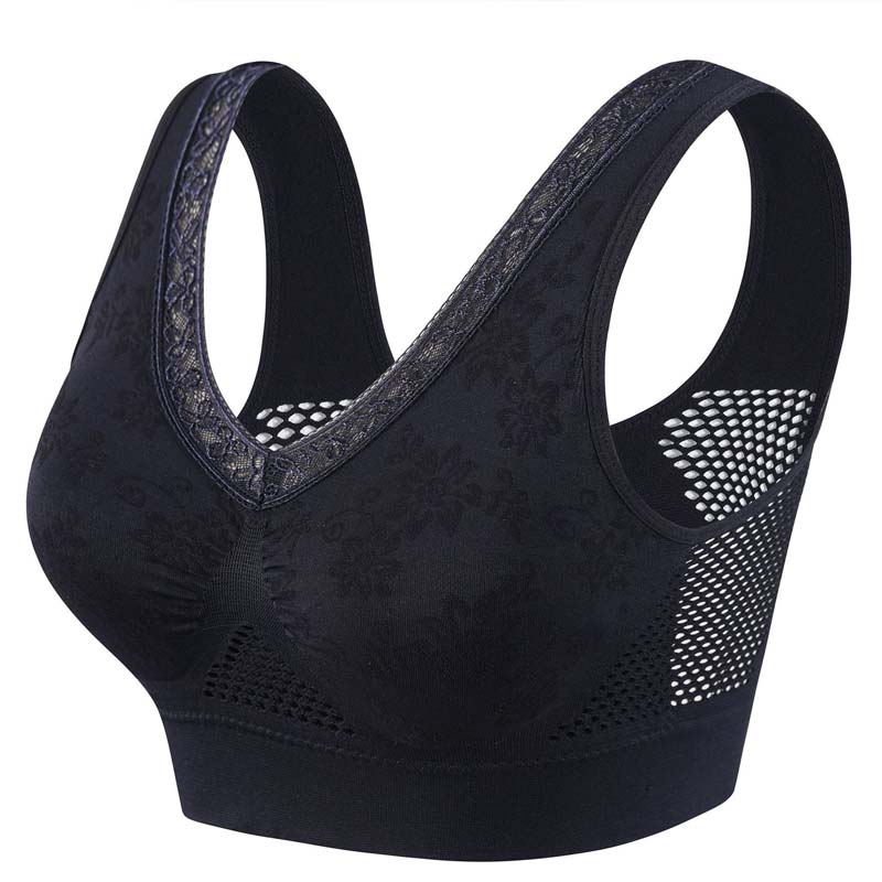 💖 High-Support Seamless Wireless Lace Bra – Comfort & Natural Lift ✨