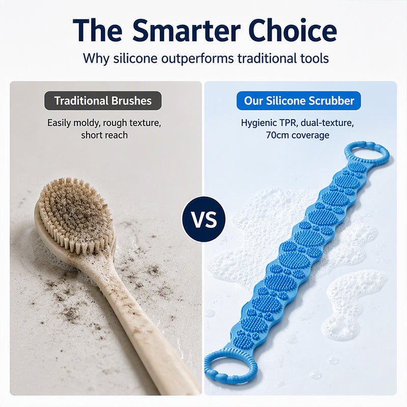 Silicone Double-Sided Bath Back Scrubber🛁