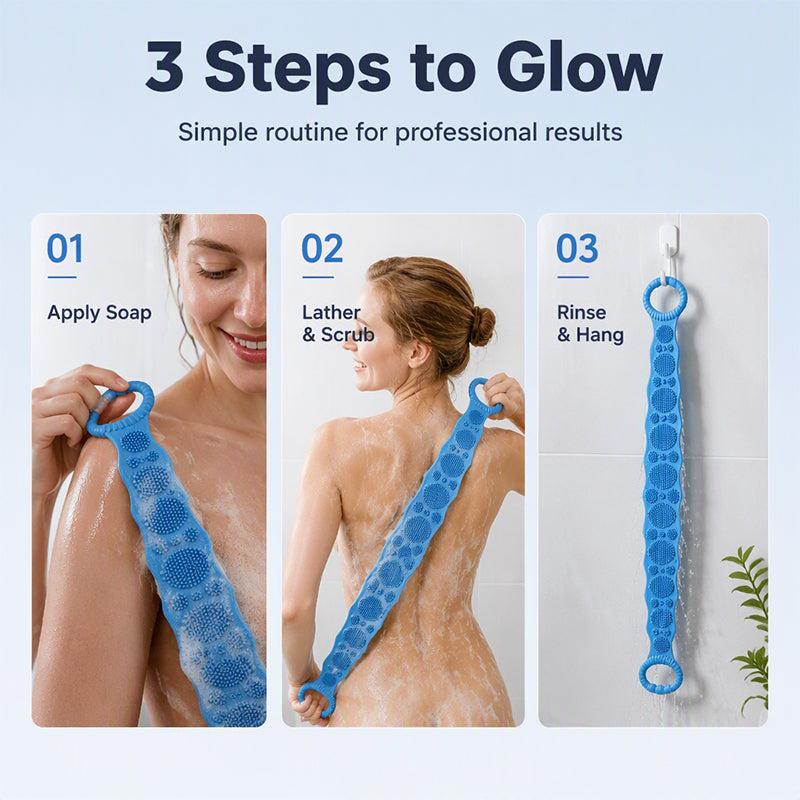 Silicone Double-Sided Bath Back Scrubber🛁