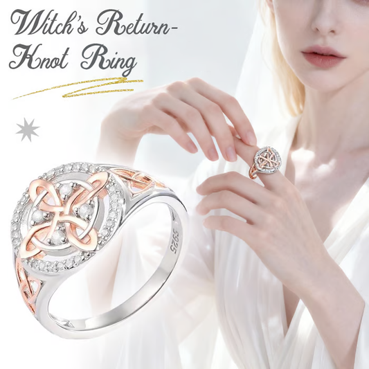 🔥Last Day 50% OFF - 🔮Handmade Witch’s Return-Knot Ring✨