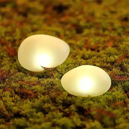 Solar Powered Pebble Stone Lamp Outdoor Park Garden Atmosphere Decoration Landscape Lamp Outdoor Villa Courtyard Lamp(Waterproof)