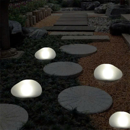 Solar Powered Pebble Stone Lamp Outdoor Park Garden Atmosphere Decoration Landscape Lamp Outdoor Villa Courtyard Lamp(Waterproof)